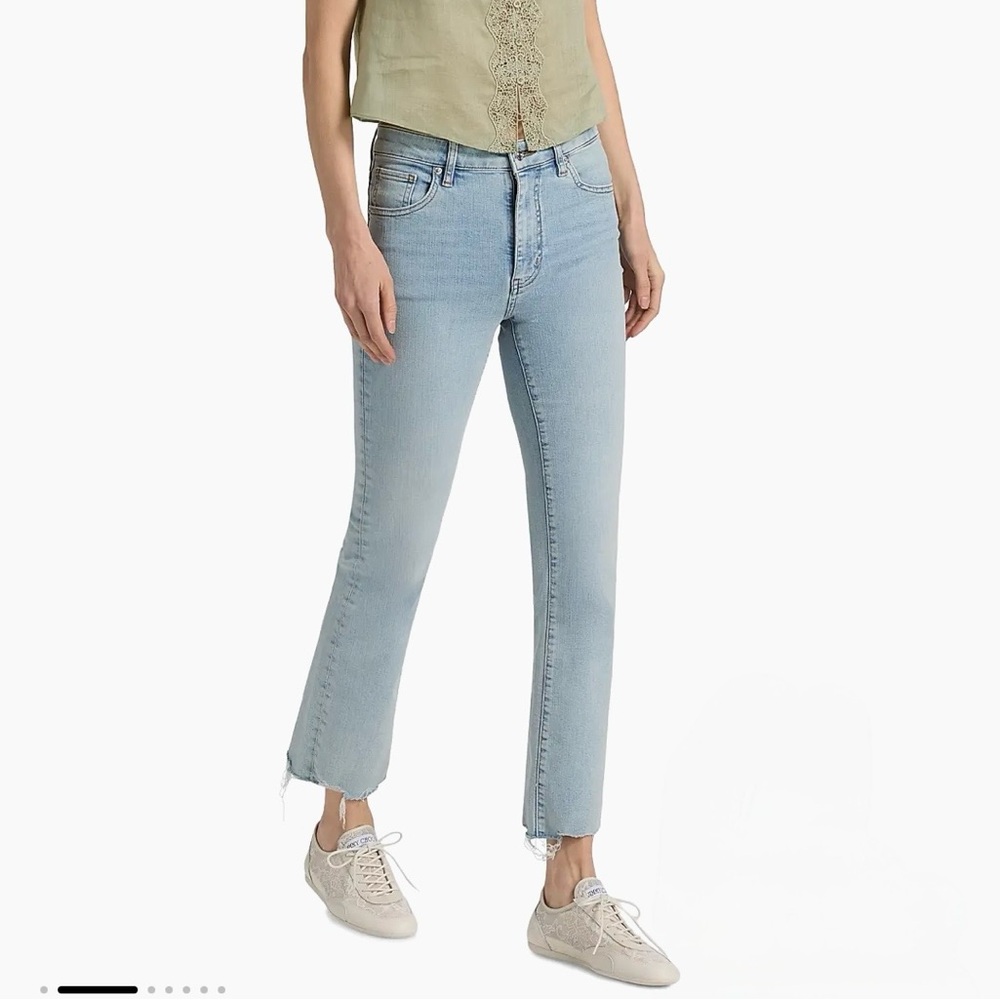 Frame Denim Le Crop Mini Boot Light Blue Jeans size 26